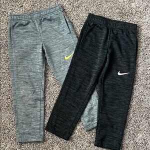 Nike Kids Gray and Black Sweatpants with Logo